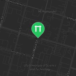 Map showing where Ufa - Outdoor Gym - Школа №159 is