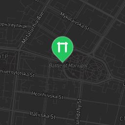Map showing where Mariupol - Calisthenics Gym - Ощадбанк is