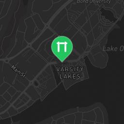 Map showing where Outdoor Fitness Varsity Lakes Central Park is
