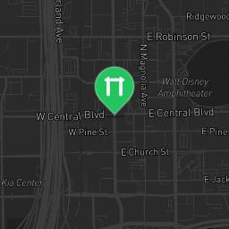 Map showing where Orlando - Outdoor Exercise Station - Downey Park is