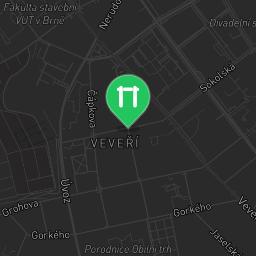 Map showing where Brno - Calisthenics Park - Bjornsonuv sad is