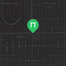 Map showing where Fitness Court Veterans Memorial Park - Calisthenics Park West Allis, WI - National Fitness Campaign is