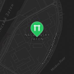 Map showing where Moscow - Calisthenics Gym - Нагатинская Набережная is