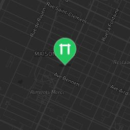 Map showing where Olivier-Robert Park Montreal Outdoor Gym is