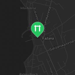 Map showing where Fažana - Outdoor Gym - Batana Beach is
