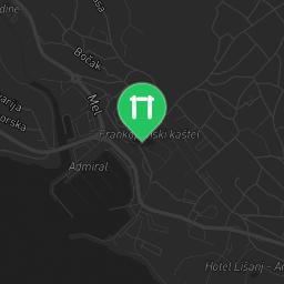 Map showing where Bribirska obala CHELICHANA street workout is