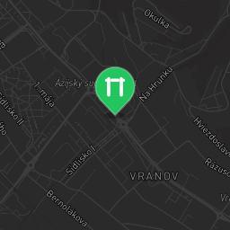 Map showing where Vranov nad Topľou - Street Workout Park - Wodgear is