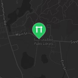 Map showing where Swansea Memorial Park - Calisthenics Park Swansea Town, MA - National Fitness Campaign is