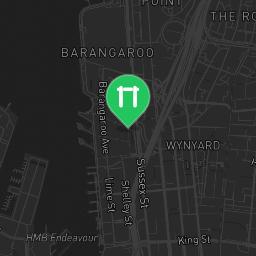 Map showing where Barangaroo Outdoor Gym is