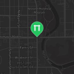 Map showing where Ypsilanti - Fitness Trail/Exertrail - Ford Lake Park is