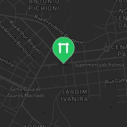 Map showing where Outdoor gym - Álvares Machado - Calisthenics workout is