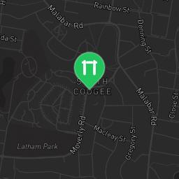 Map showing where Public gym park - Sydney - Calisthenics workout is
