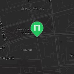 Map showing where Nizhny Tagil - Street Workout Park - Школа #69 is