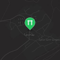 Map showing where Outdoor workout - Tallenay - Calisthenics workout is