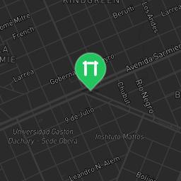 Map showing where Bodyweight fitness - Oberá - Calisthenics workout is