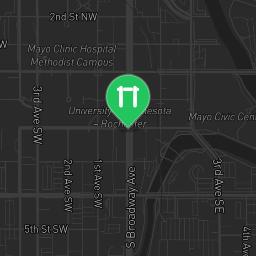 Map showing where Fitness Trail Rochester South East Clinic is