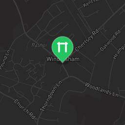 Map showing where Windlesham Field of Remembrance Fresh Air Fitness Outdoor Gym is