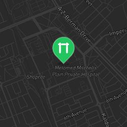 Map showing where Outdoor Fitness Mitchells Plain is