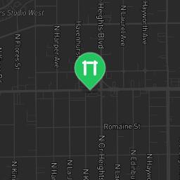 Map showing where Los Angeles (Hollywood) - Outdoor Pull Up Bars - Poinsettia Recreation Center is