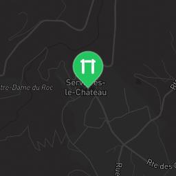 Map showing where Outdoor workout - Servières-le-Château - Calisthenics workout is