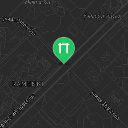 Map showing where Moscow - Street Workout Park - Улица Раменки is