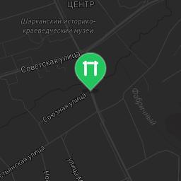 Map showing where Sharkanskoe - Calisthenics Gym - 427070 is