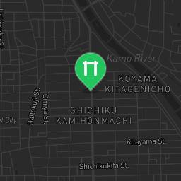 Map showing where Komatsubara Kitamachi - Kyoto - Calisthenics Park is