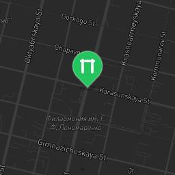 Map showing where Krasnodar - Street Workout Park - Парусная 20/3 is