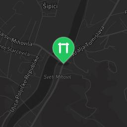 Map showing where Trilj - Street Workout Park - Nogomento igraliste is