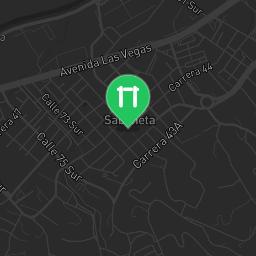 Map showing where Sabaneta - Outdoor Gym - Restrepo Naranjo is