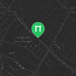 Map showing where Bodyweight gym - Shiraz - Calisthenics workout is