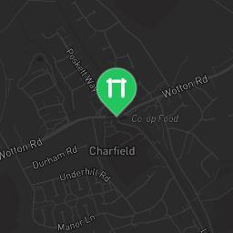 Map showing where Charfield Village Hall and Playing Field Calisthenics Park is