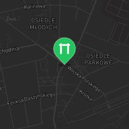 Map showing where Outdoor Fitness Krzyż Wielkopolski is