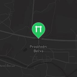 Map showing where Workout Station Prostřední Bečva is