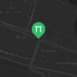 Map showing where Kurchatov - Fitness Park - Glamour is