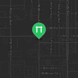 Map showing where Outdoor Pull Up Bars - Rialto is