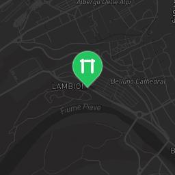 Map showing where Belluno - Outdoor pull Up Bars - Parco Emilio is