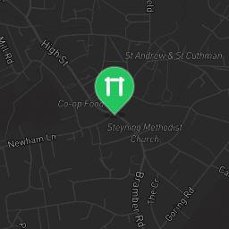Map showing where Steyning Outdoor Gym is