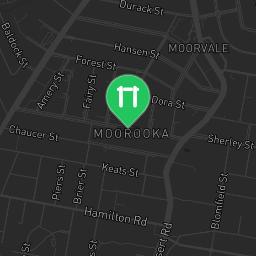 Map showing where Veterans Park - Moorooka is