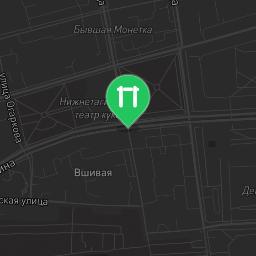 Map showing where Nizhny Tagil - Street Workout Park - Park Inn NTagil is