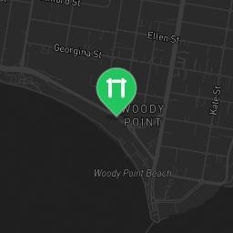 Map showing where Redcliffe Parkour Park - Woody Point is