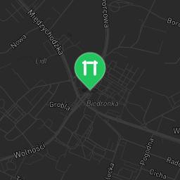Map showing where Outdoor gym - Pniewy - Calisthenics workout is