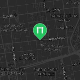 Map showing where Barras Parque Quinta Normal is