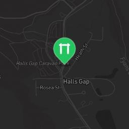 Map showing where Halls Gap - Calisthenics Equipment - Halls Gap Fitness Park is