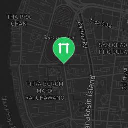 Map showing where Bangkok - Outdoor Fitness Equipment - สวนสราญรมย์ is