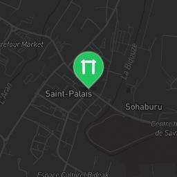 Map showing where Bodyweight gym - Saint-Palais - Calisthenics workout is