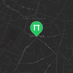 Map showing where Shepshed - Parkour Park is