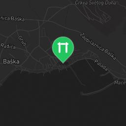 Map showing where Street Workout park - Baska is