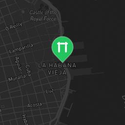 Map showing where Outdoor Gym La Habana Vieja is