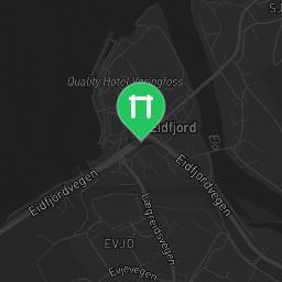 Map showing where Eidfjord Elementary School Outdoor Fitness is